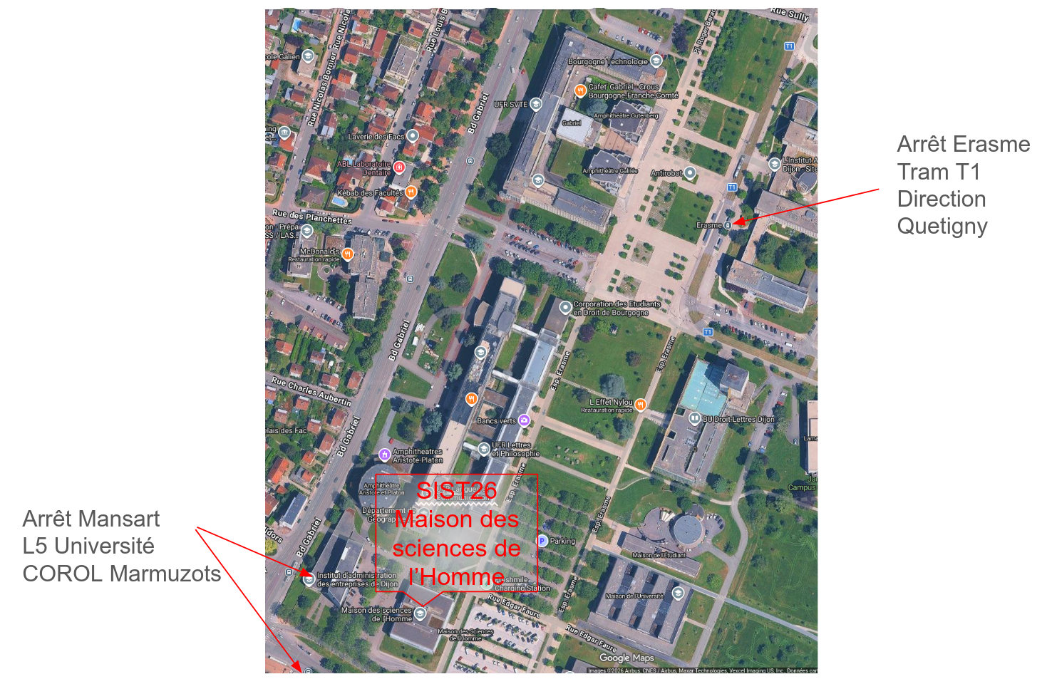 Plan d'acc&egrave;s